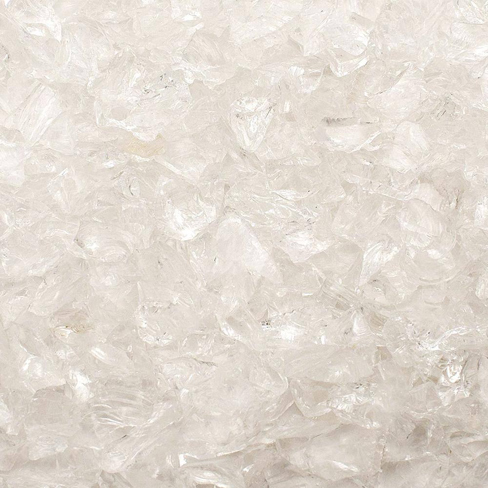 Margo Garden Products 1/2 in. 10 lb. Medium Ice Clear Landscape Fire Glass