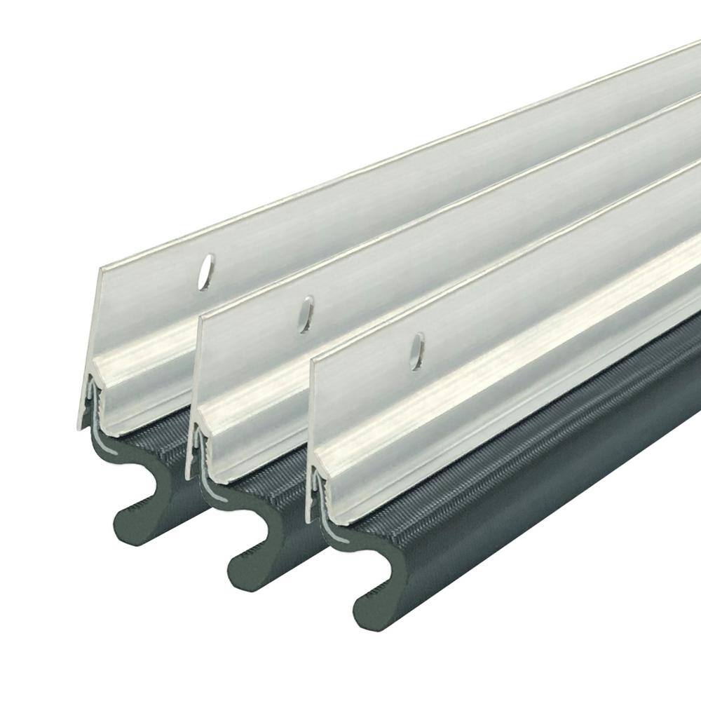 None 2 in. x 36 in. x 84 in. Silver Aluminum/Vinyl Top and Sides Weatherstrip Kit