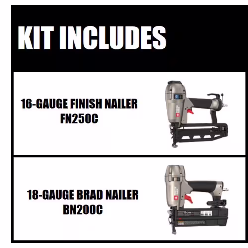 Porter-Cable Pneumatic 16-Gauge 2-1/2 in. Nailer Kit and Pneumatic 18-Gauge Brad Nailer Kit