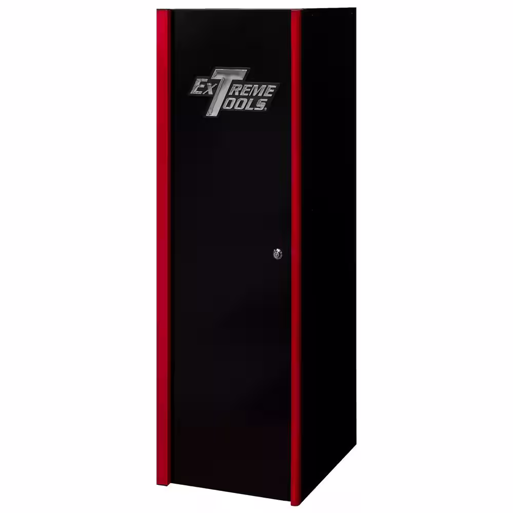 Extreme Tools DX 19 in. 4-Shelf Side Locker Tool Chest in Black with Red Handle