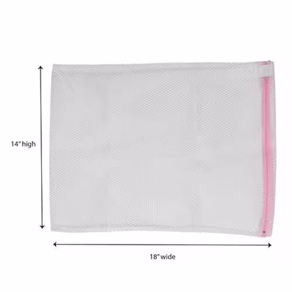 HOUSEHOLD ESSENTIALS White Nylon Mesh Laundry Bag
