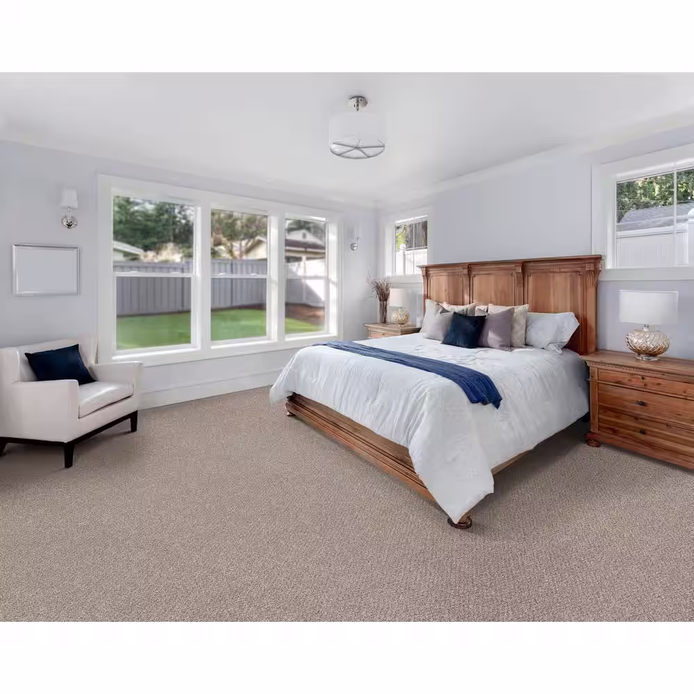 Home Decorators Collection Gilbert Park II - Beach Cottage - Beige 66 oz. Polyester Texture Installed Carpet