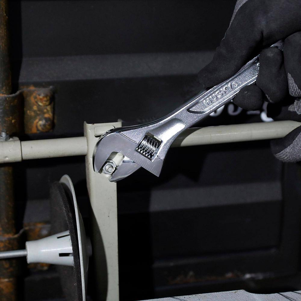 Husky 8 in. Adjustable Wrench