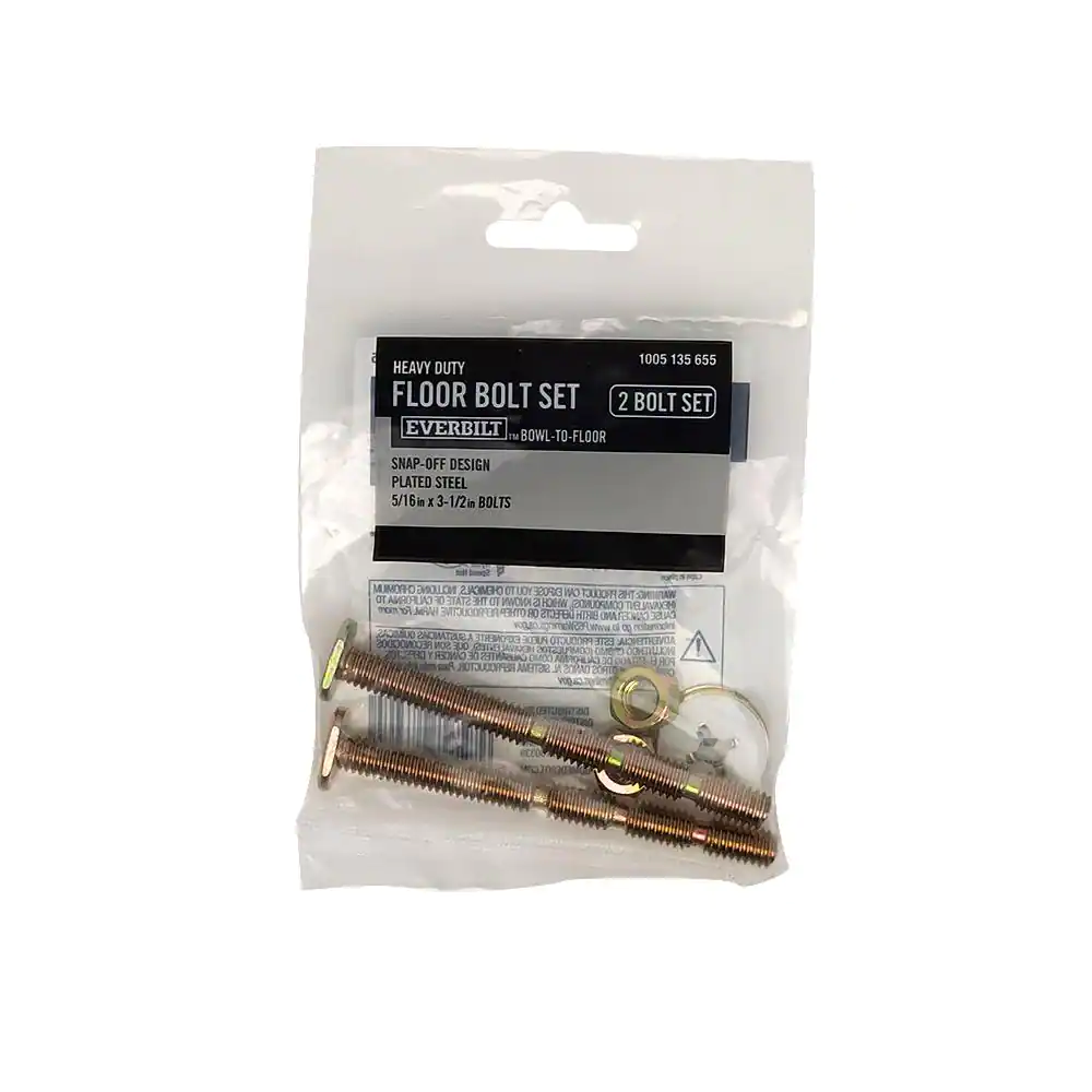 Everbilt 5/16 in. x 3-1/2 in. Heavy Duty Toilet Bowl-to-Floor Bolt Set