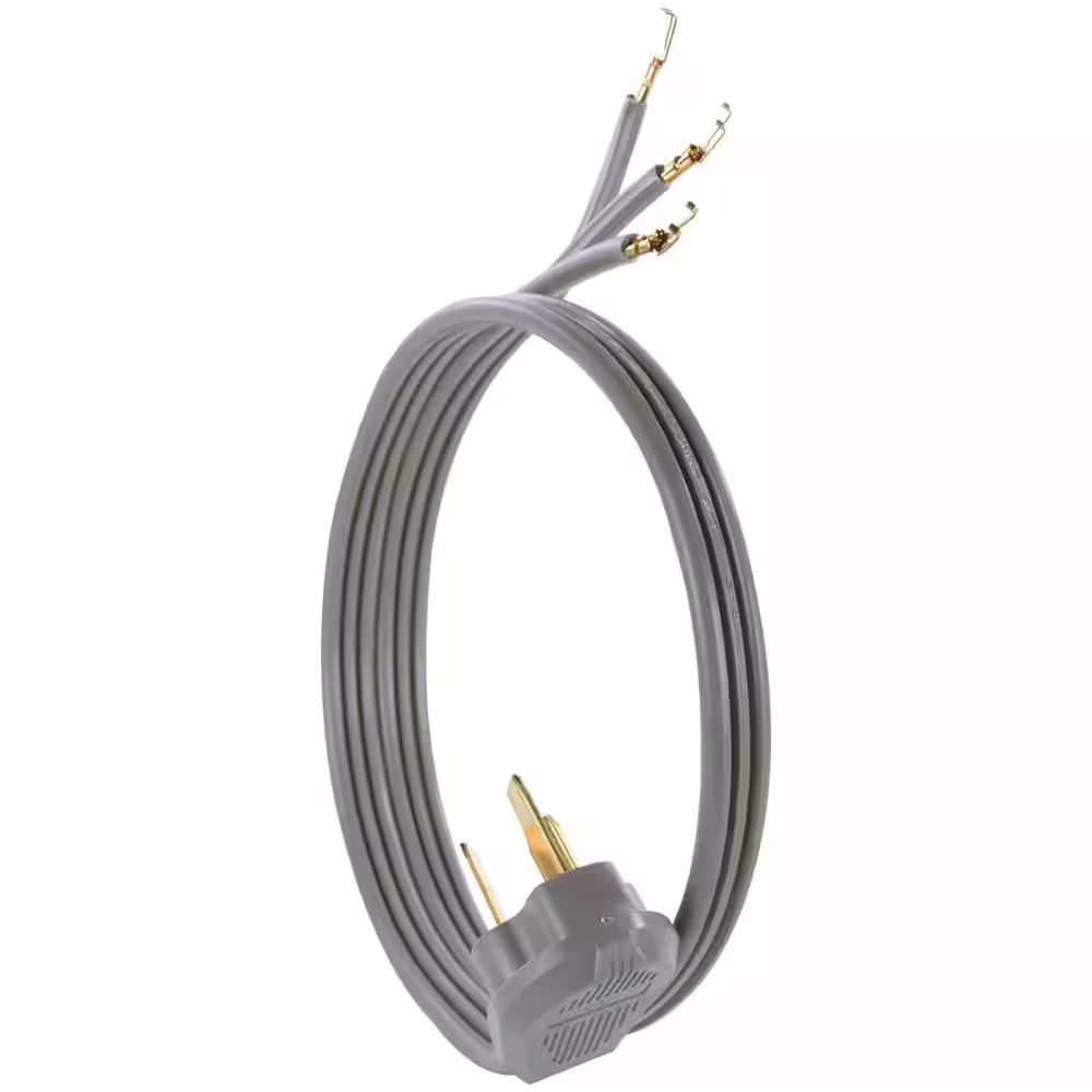 CERTIFIED APPLIANCE ACCESSORIES 5 ft. 8/3 3-Wire Open-End-Connector 40-Amp Range Cord