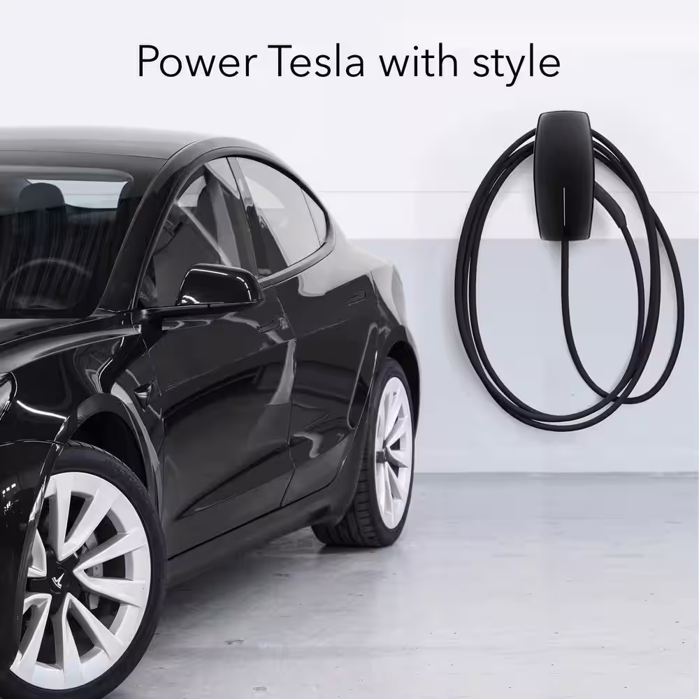 LECTRON Tesla Wall Charger Faceplate - Tesla Gen 3 Wall Connector Faceplate (Black, 1 Pack)