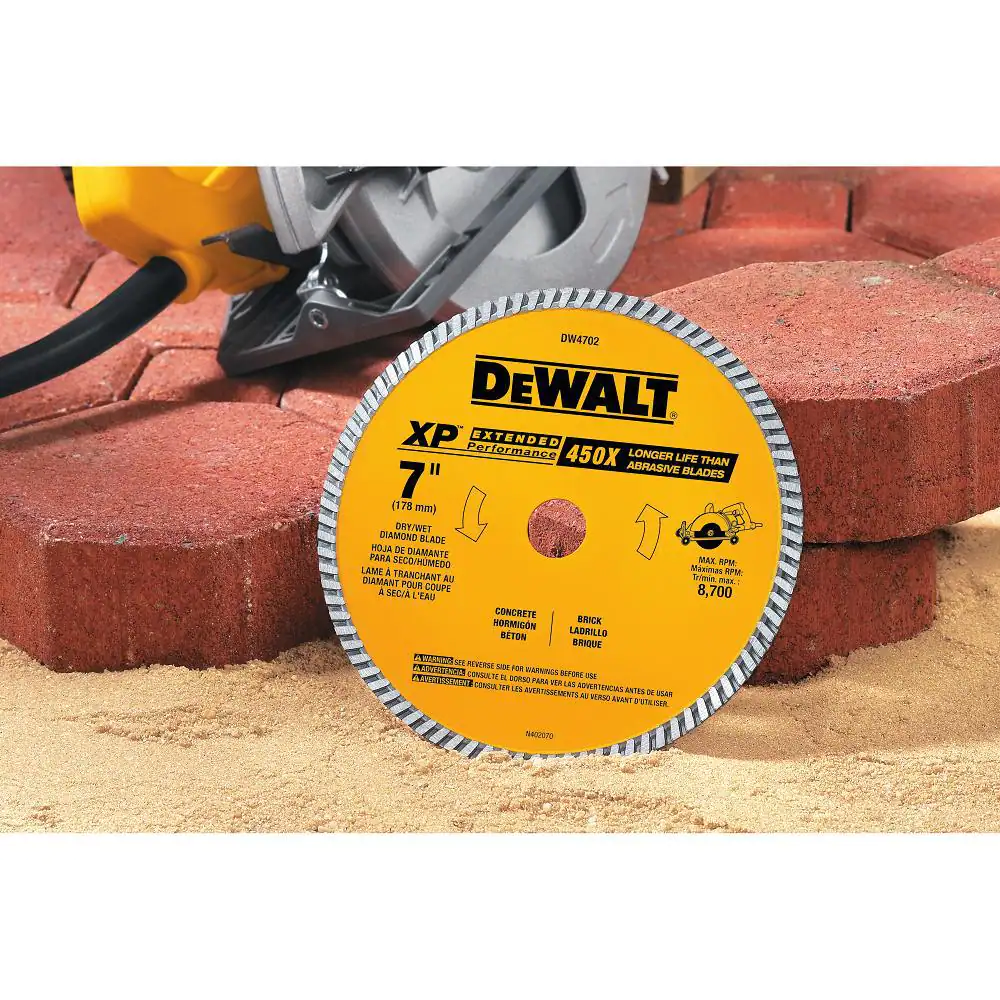 DEWALT 7 in. Concrete and Brick Diamond Circular Saw Blade