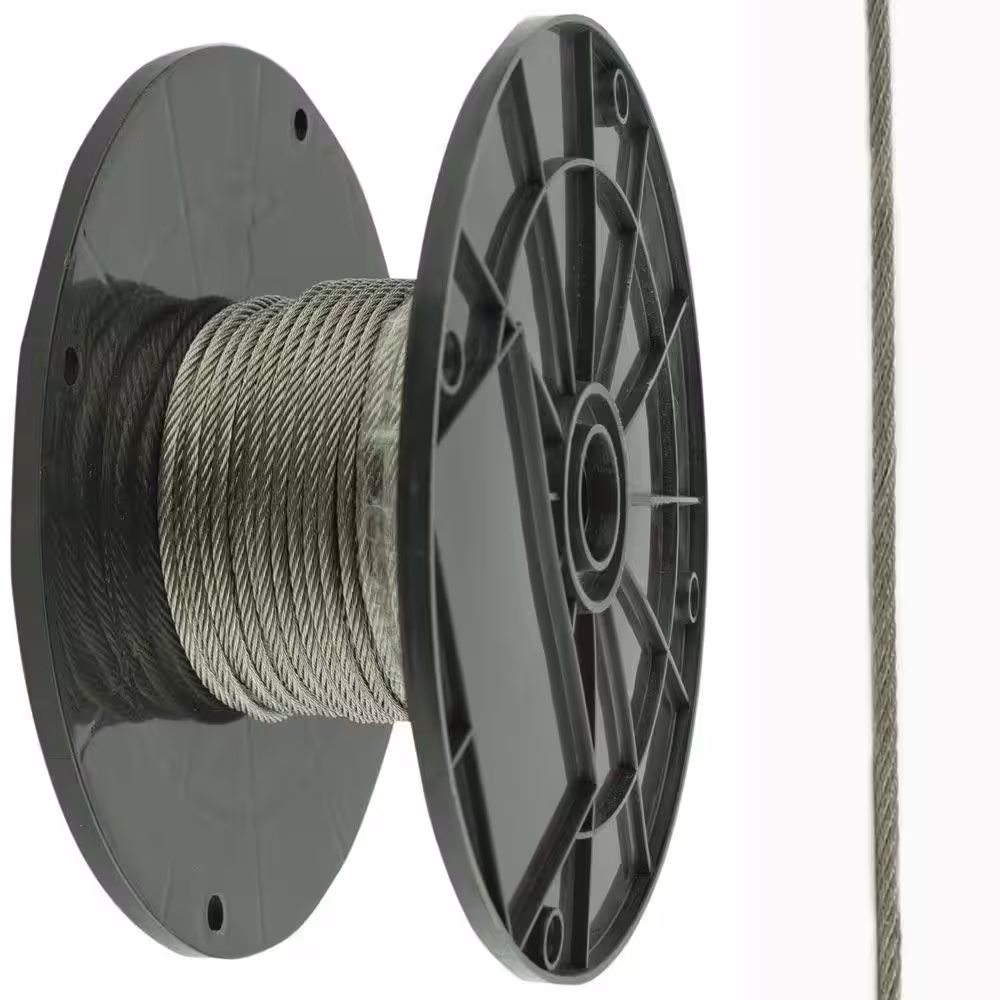 Everbilt 1/16 in. x 500 ft. Galvanized Steel Uncoated Wire Rope