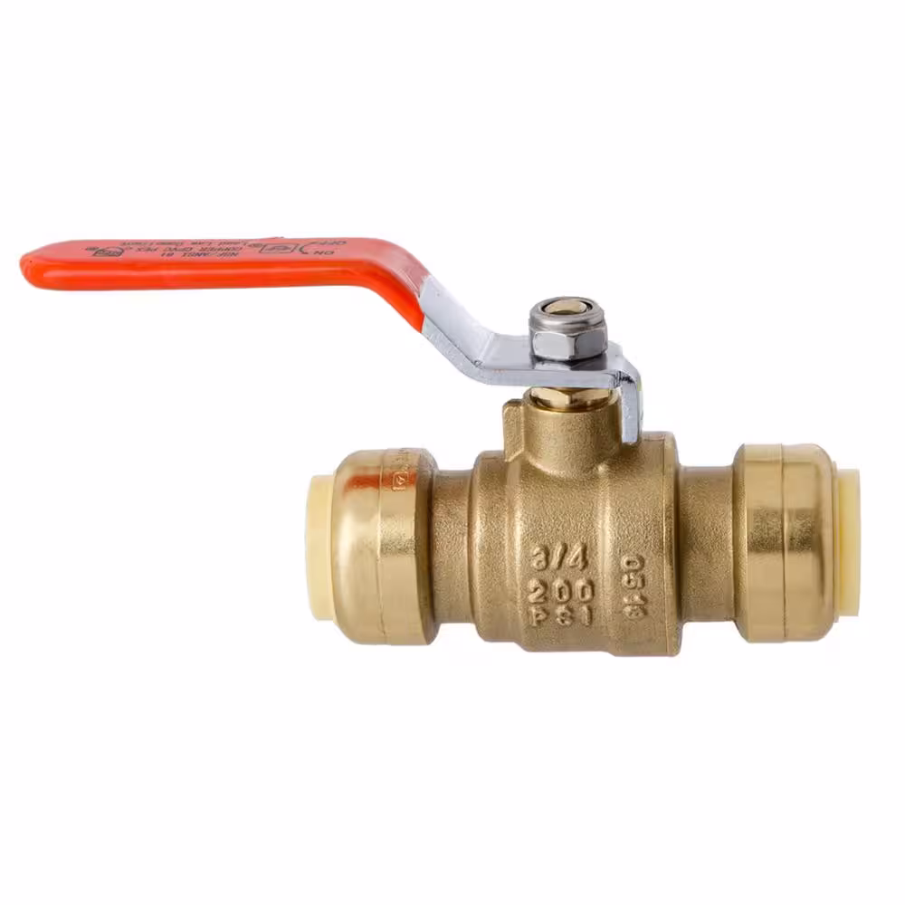 LittleWell 3/4 in. Brass Push- Fit Ball Valve