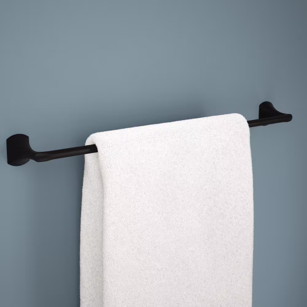 Delta Pierce 24 in. Wall Mount Towel Bar Bath Hardware Accessory in Matte Black