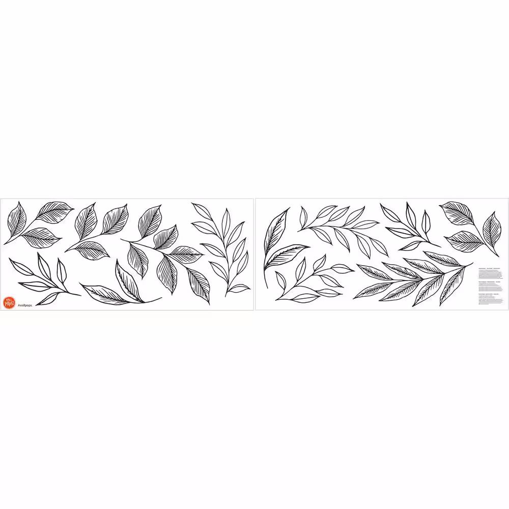 None Brushwood Leaves Wall Decal