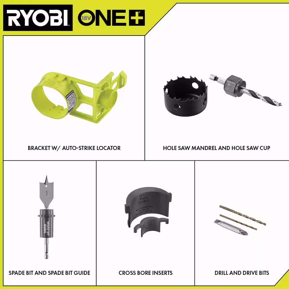 RYOBI Wood Door Lock Installation Kit