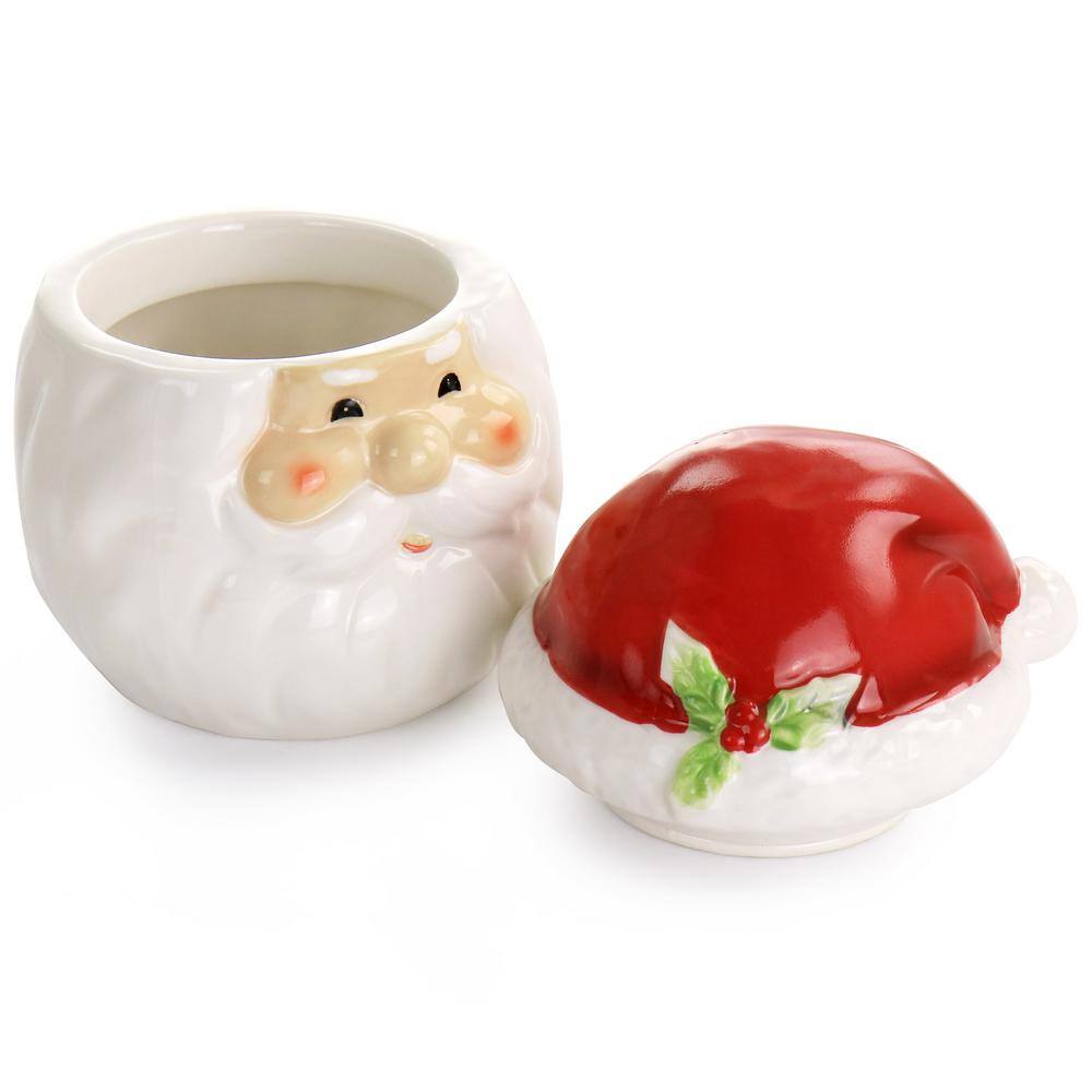 GIBSON HOME Joyful Santa Durastone 7.5 in Cookie Jar