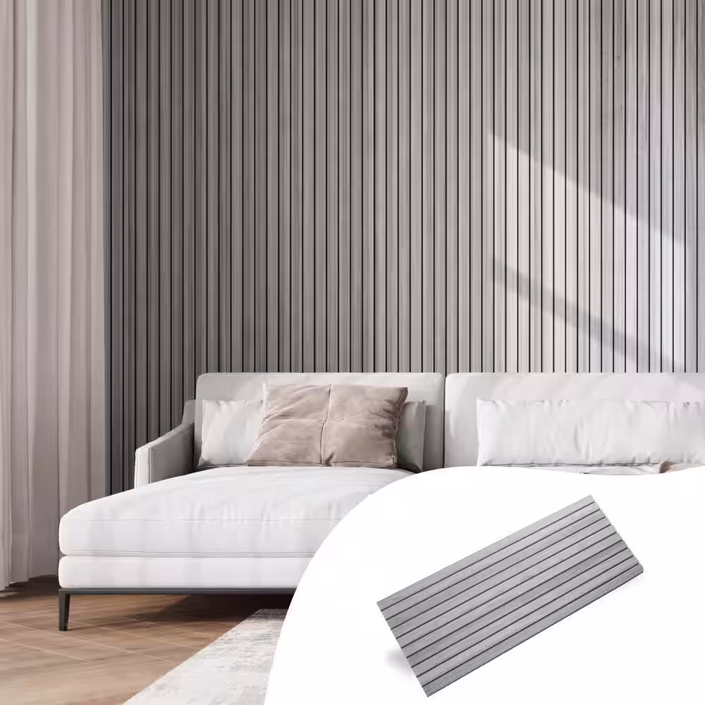 None 0.79 in. x 16.69 in. x 45.67 in. UltraLight Linari Modern Grey Wall Paneling (4-Pack)