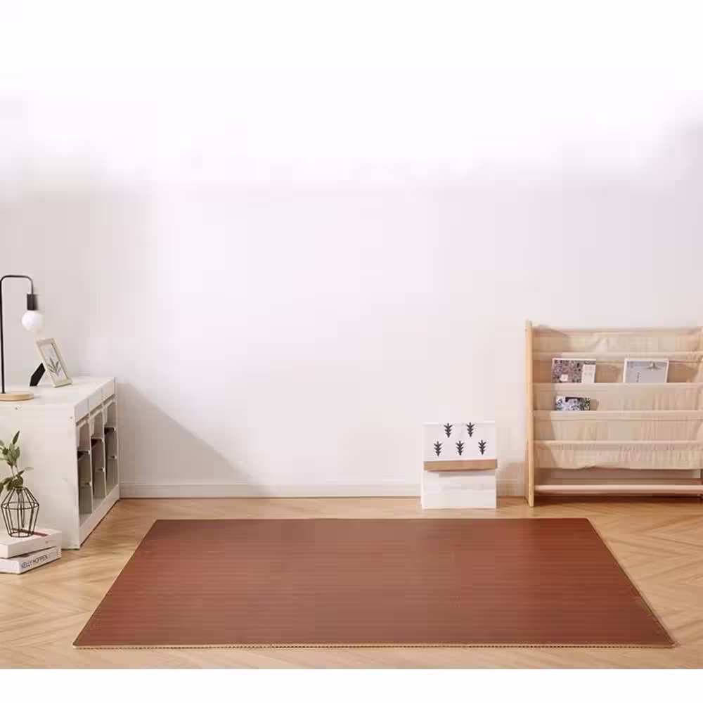 None 12 in. W x 12 in. L x 0.4 in. Thick Deep Wood Grain EVA Interlocking Foam Floor Mat for Exercise (16-Tiles Per Case)