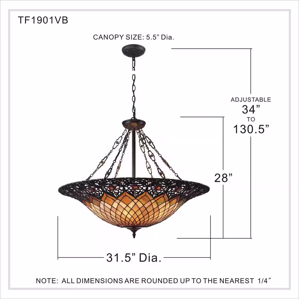 Quoizel Adriana 6-Light Vintage Bronze Pendant