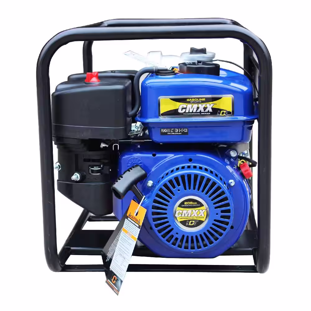 None 7 HP 3 in. Gas Semi-Trash/Water Pump with 208cc/7 HP LCT Commercial Grade Professional Engine, 227.3 GPM