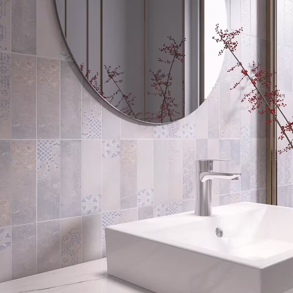 MOLOVO Tempo White Subway 2.6 in. x 7.9 in. Matte Porcelain  Floor and Wall Tile (7.54 sq. ft./Case)