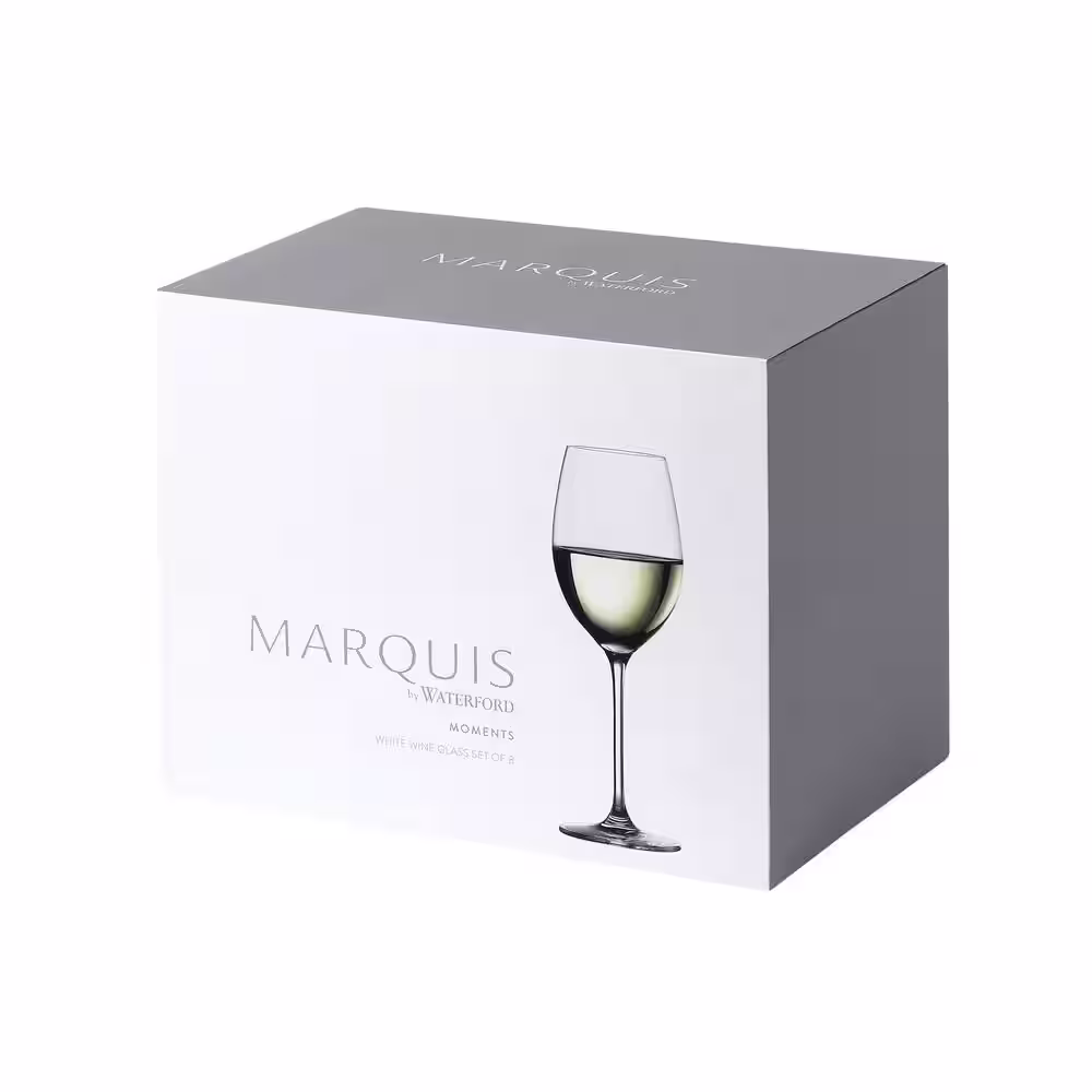 Marquis By Waterford Moments 12.8 fl.oz Crystal White Wine Glasses Set (Set of 8)