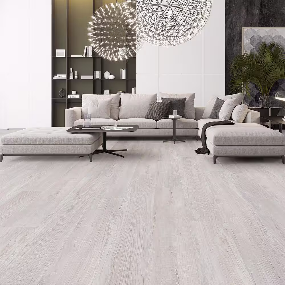 ACQUA FLOORS Wild Silverthorne 20 MIL x 7.2 in. W x 48 in. L Click Lock Waterproof Luxury Vinyl Plank Flooring (28.8 sqft/case)