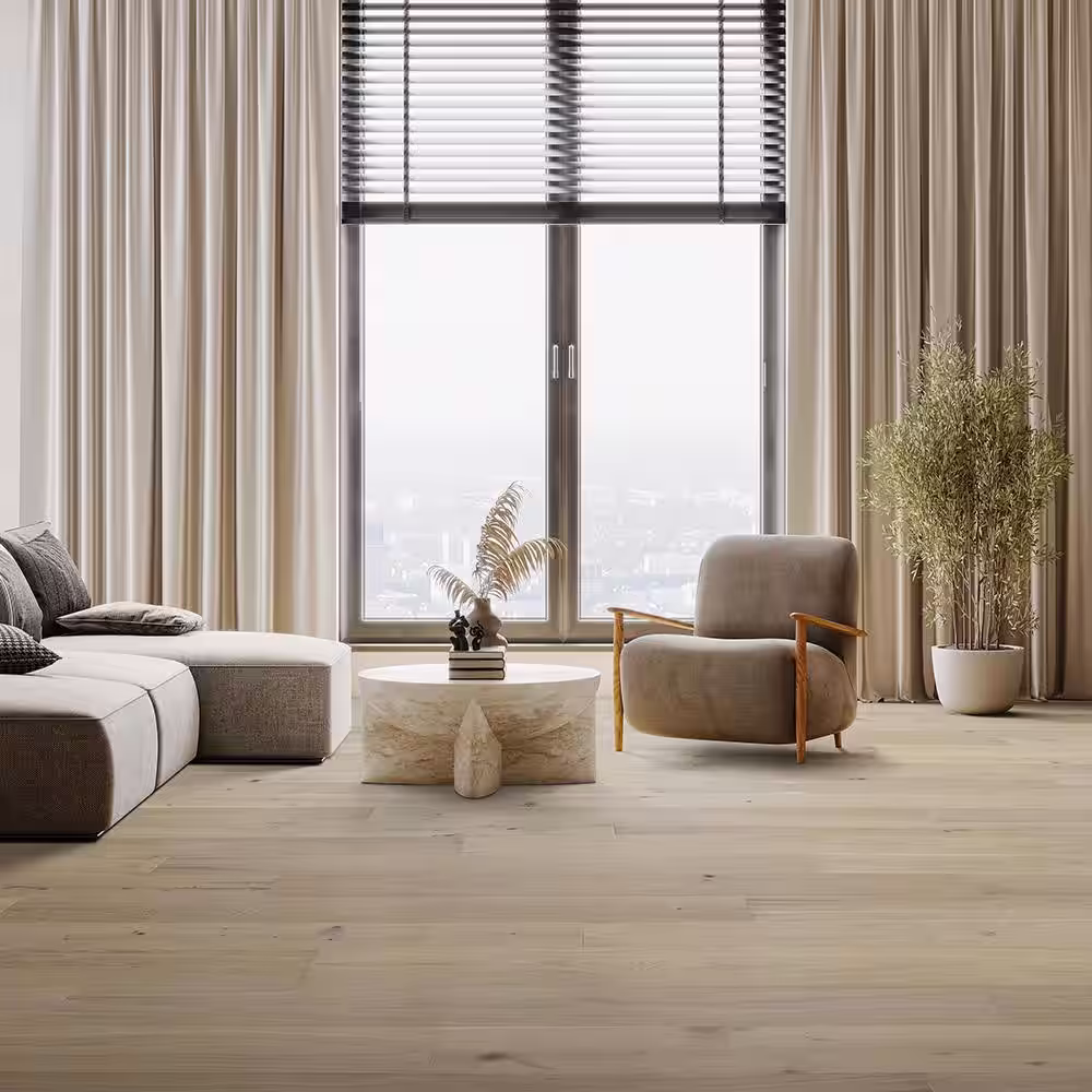Malibu Wide Plank Marshalls French Oak 3/8 in. T x 6.5 in. W Water Resistant Wire Brushed Engineered Hardwood Flooring (23.6 sq. ft./case)