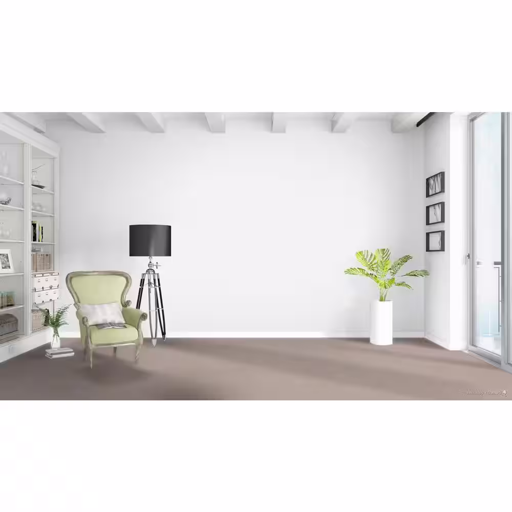 Home Decorators Collection Delicate Flower  - Rare - Gray 40 oz. SD Polyester Texture Installed Carpet