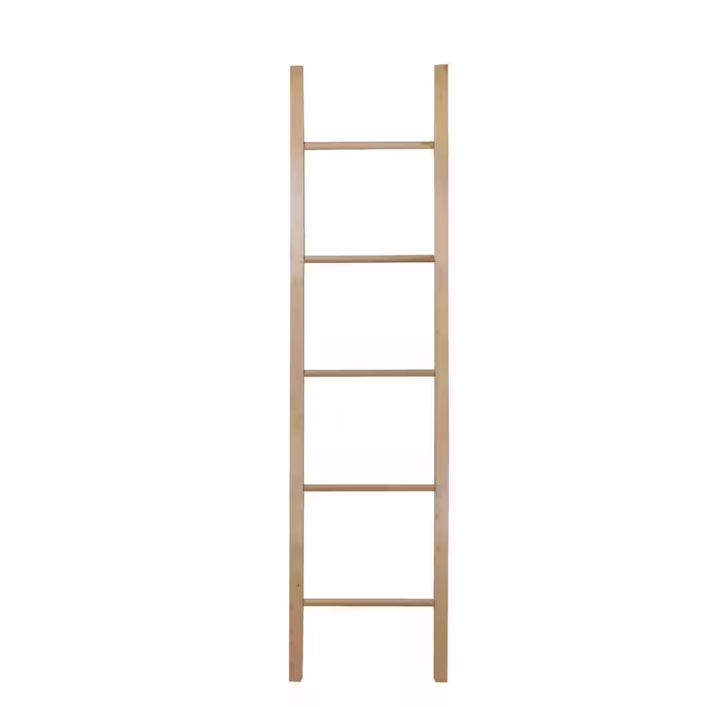 American Trails 19 in. W x 1.6 in. D Espresso Decorative Ladder with Solid American Maple
