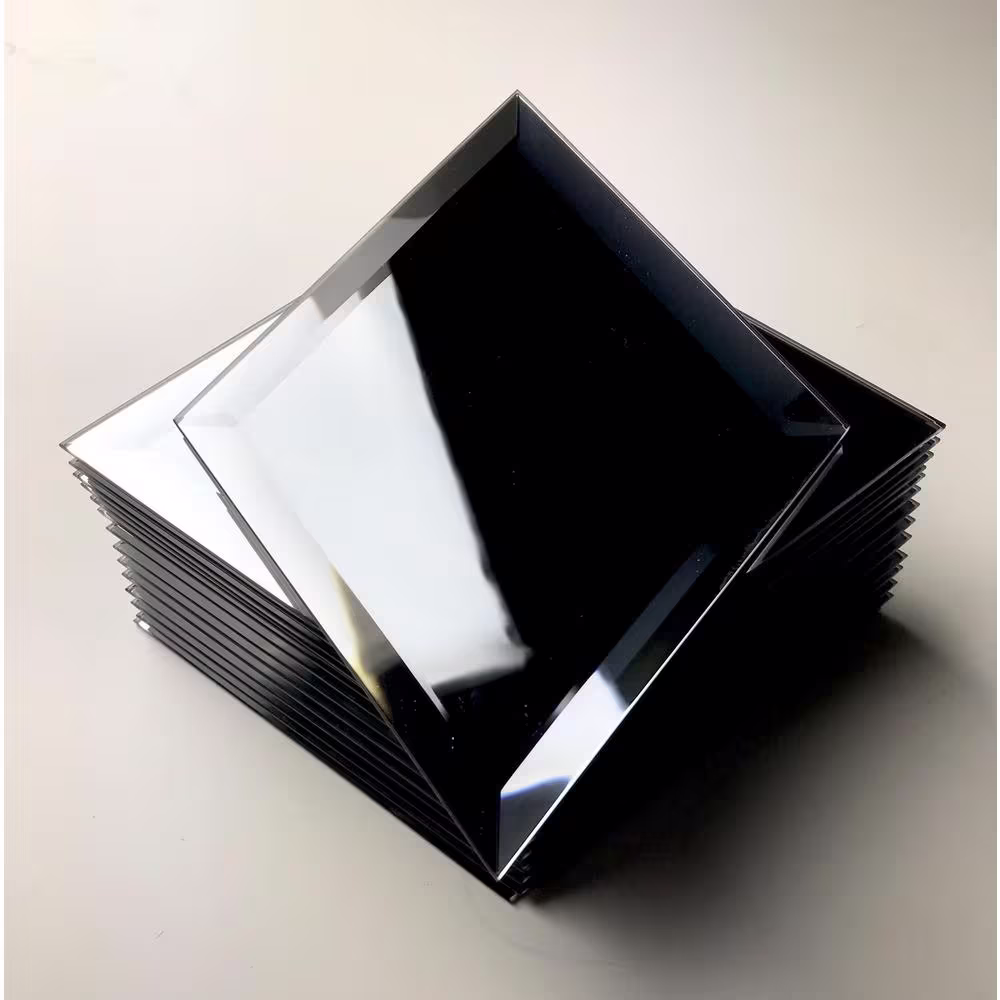 ABOLOS Blue Diamond Beveled Diamond 6 in. x 8 in. Glass Mirror Decorative Tile (16 sq. ft./Case)