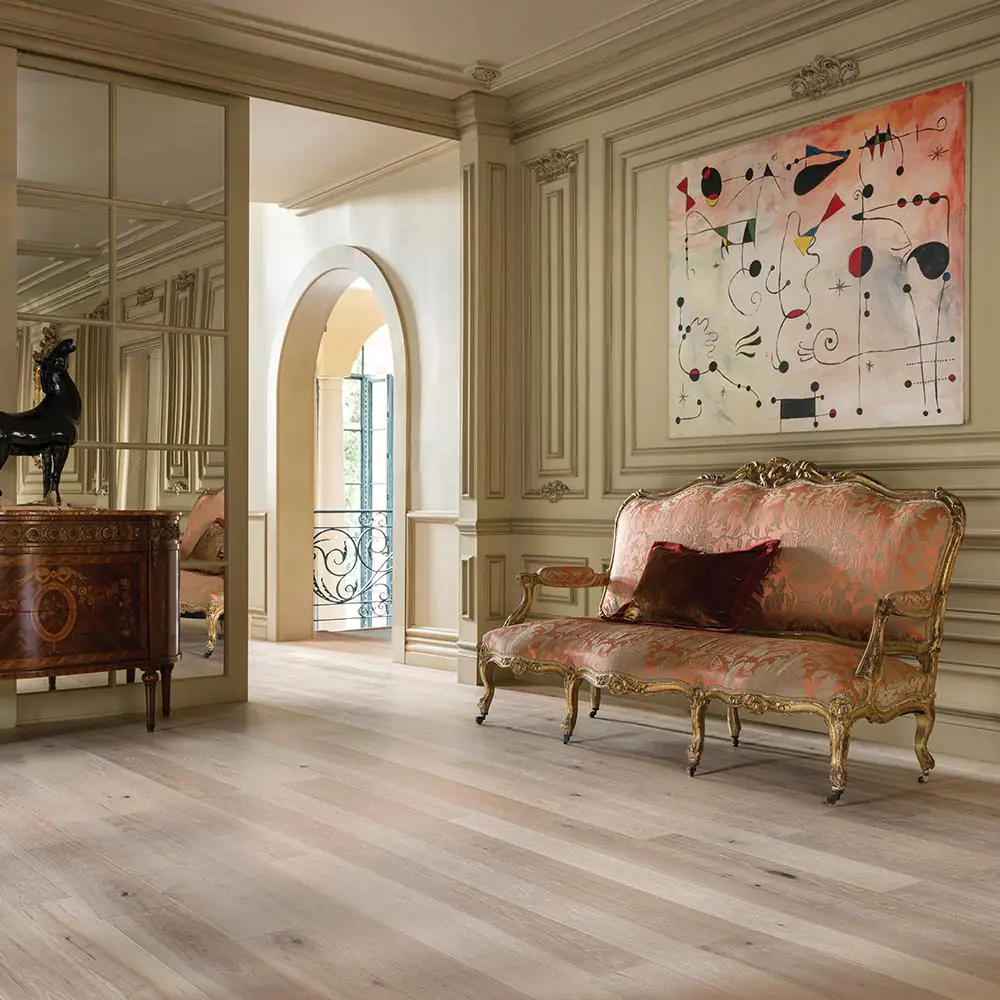 Malibu Wide Plank Mandalay Hickory 1/2 in. T x 5 & 7 in. W Water Resistant Distressed Engineered Hardwood Flooring (24.9 sq. ft./case)