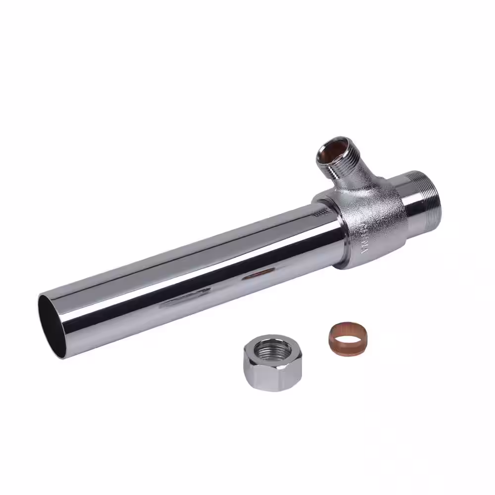 Oatey 1-1/2 in. x 3 in. 17-Gauge Chrome-Plated Brass Sink Drain Tailpiece Extension Tube with Trap Primer Branch