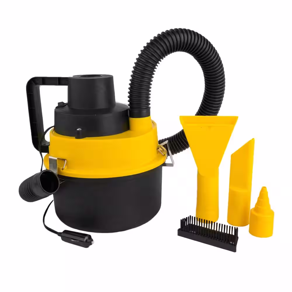 Wagan Tech 12-Volt 9 ft. 1 Gal. PVC Plastic Power Cord Wet and Dry Ultra-Vacuum