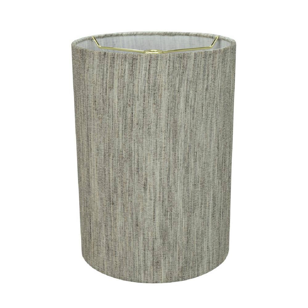 Aspen Creative Corporation 8 in. x 11 in. Light Grey Drum/Cylinder Lamp Shade