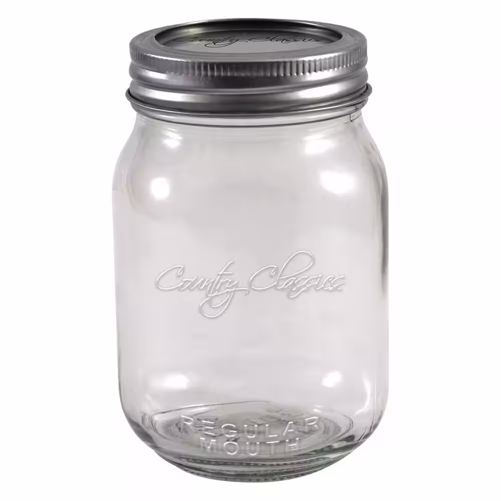 COUNTRY CLASSICS 16 oz. Regular Mouth Glass Canning Jar (2 packs of 12)