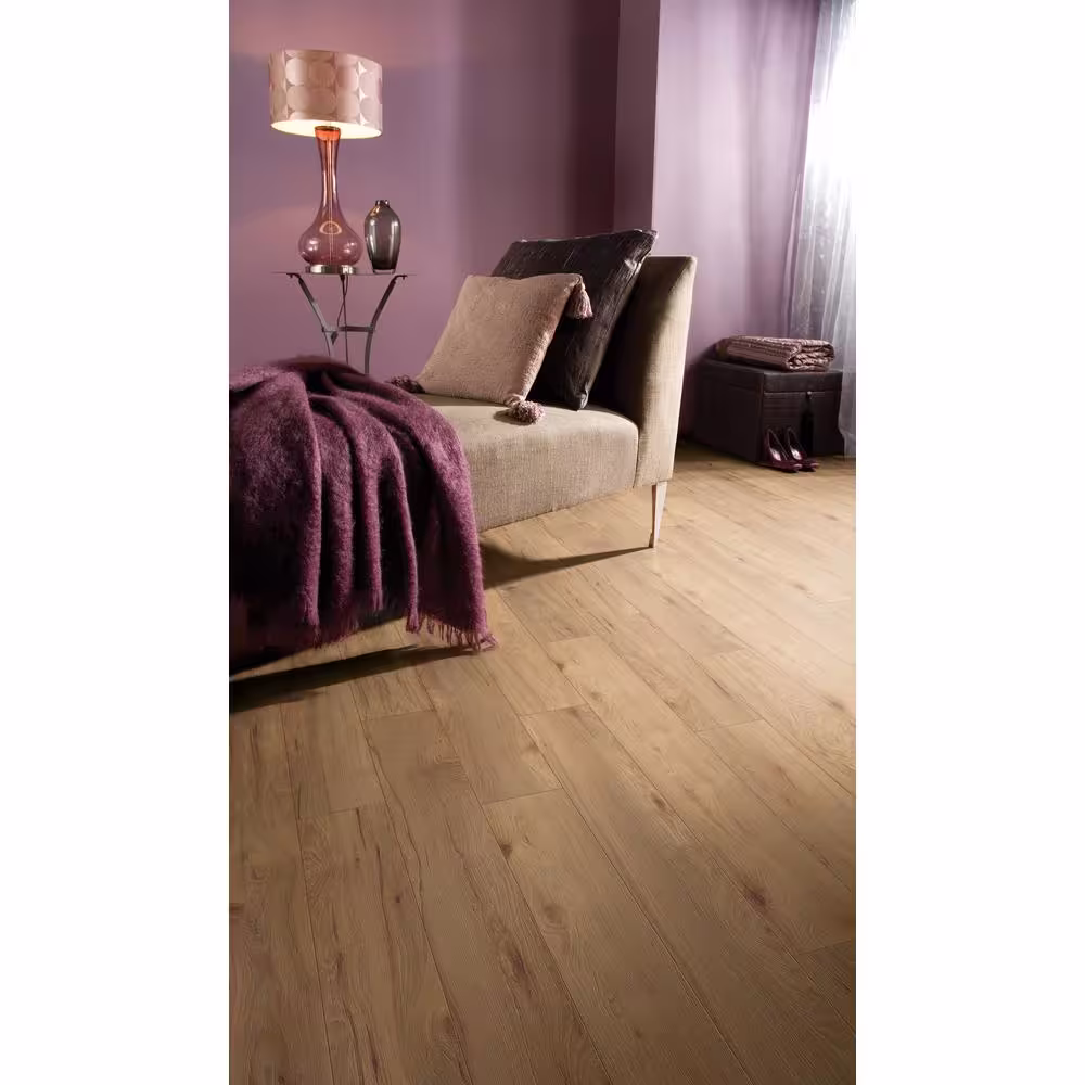 Krono Original Howell Elegant Brushed Hickory 10 mm T x 8 in. W Waterproof Laminate Wood Flooring (18.6 sqft/case)