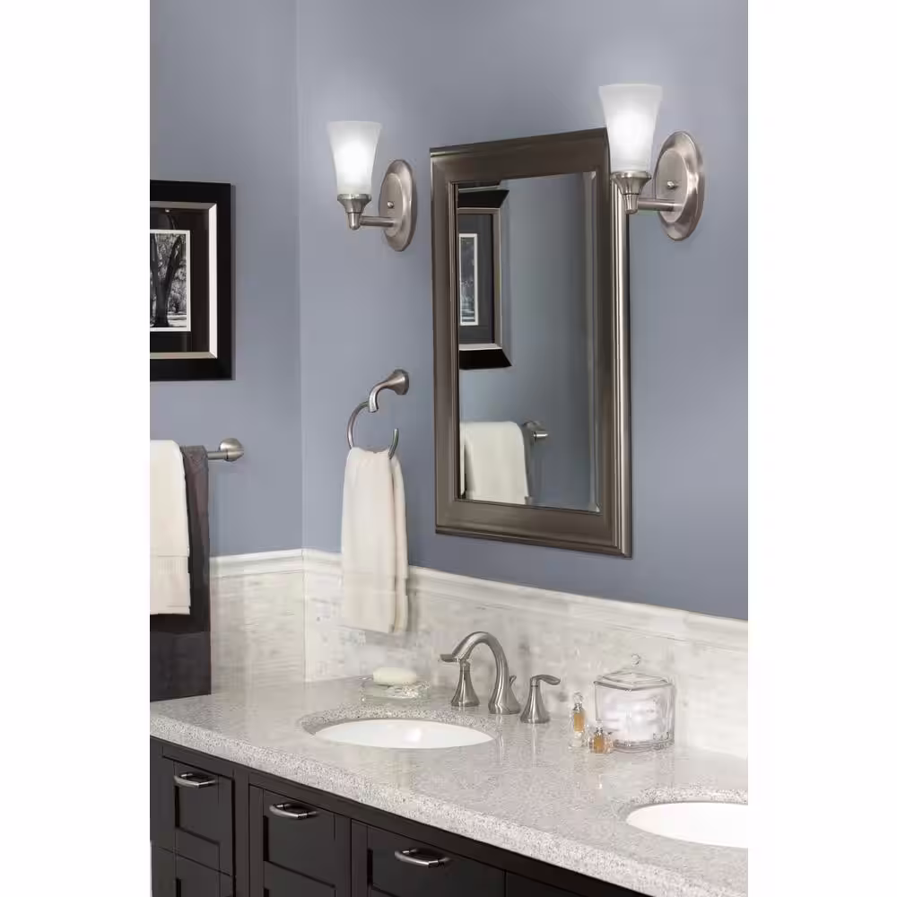 MOEN Eva 3-Piece Bath Hardware Set with 24 in. Towel Bar, Paper Holder, and Towel Ring in Brushed Nickel