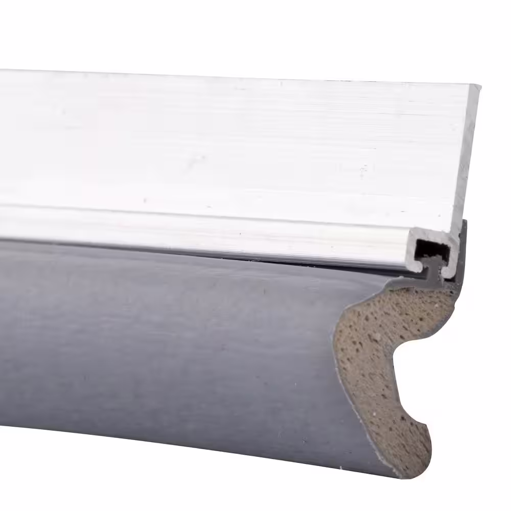 Simply Conserve KC600 1-5/8 in. x 80 in. Gray Premium Foam and Aluminum Screw On Door Weatherstrip Set Contractor Pack of 25