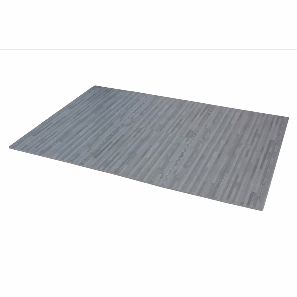 Forest Floor Slate Printed Wood Grain 24 in. x 24 in. x 3/8 in. Interlocking EVA Foam Flooring Mat (24 sq. ft. / pack)