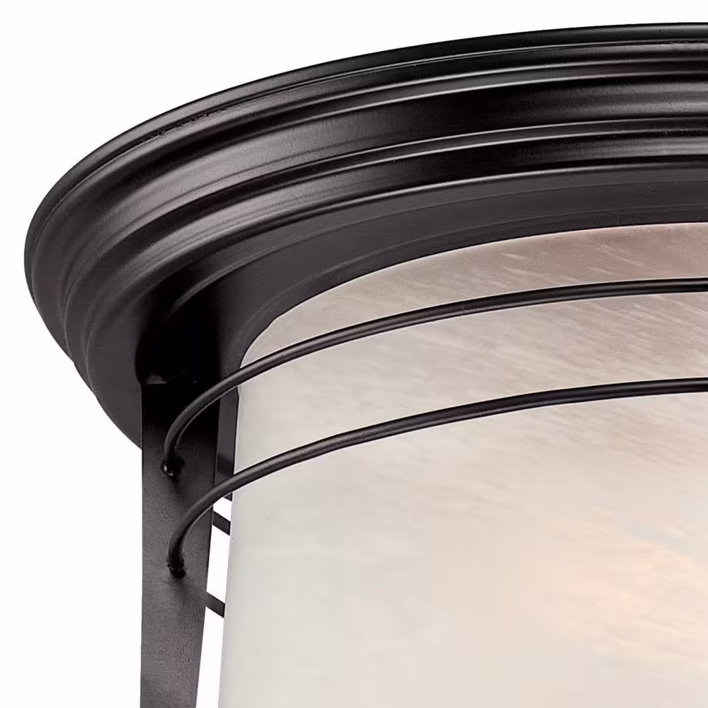 Westinghouse Senecaville 2-Light Weathered Bronze Outdoor Flushmount Fixture