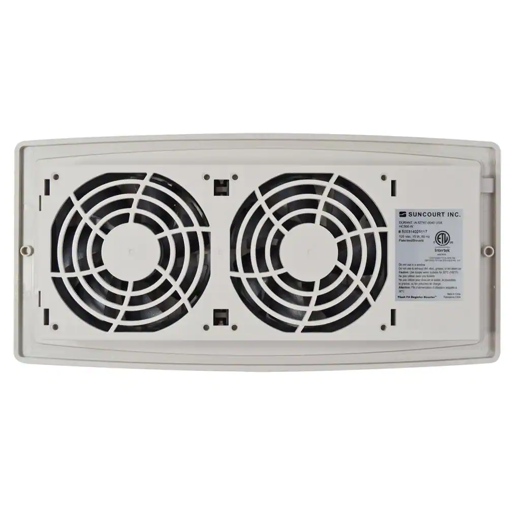 Suncourt Flush Fit Smart Register Booster Fan - White