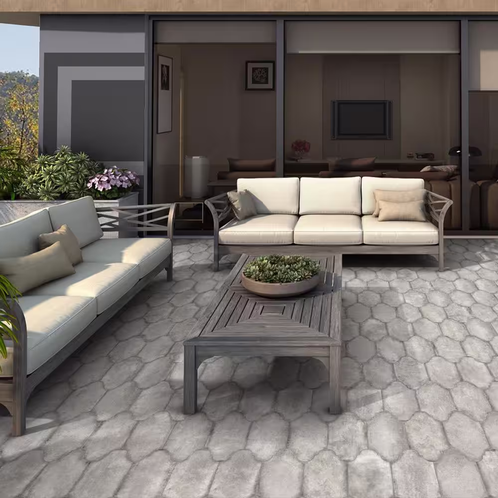 Merola Tile Alhama Provenzal Grey 6-1/4 in. x 12-3/4 in. Porcelain Floor and Wall Tile (8.8 sq. ft./Case)