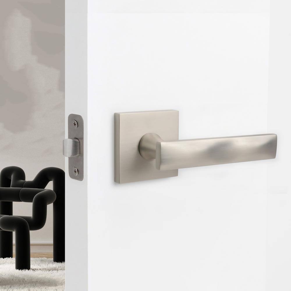 McBowery Essex Satin Nickel Passage Hall/Closet Modern Door Handle (Right Hand)