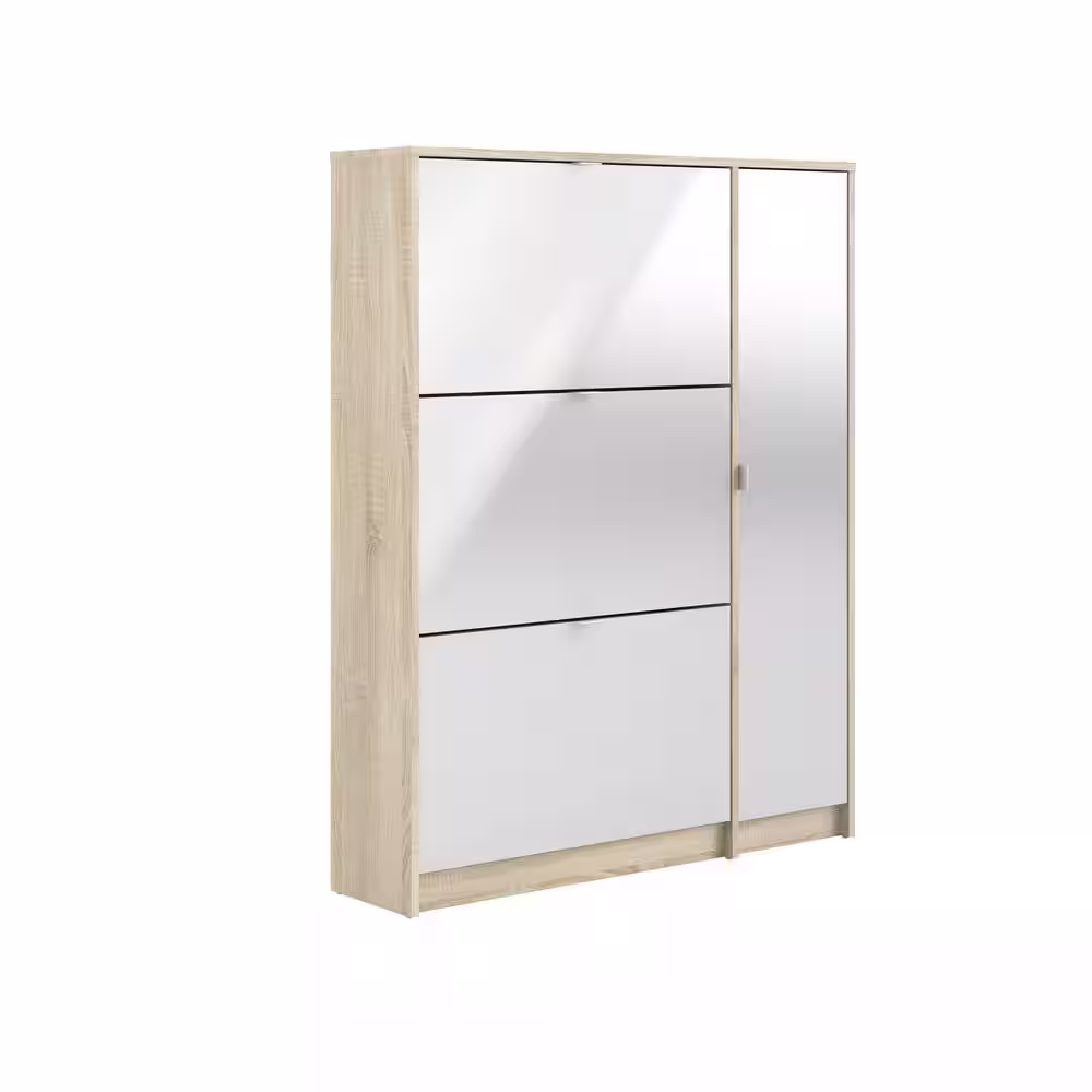Tvilum 49 in. H x 39 in. W Multi-Colored Wood Shoe Storage Cabinet
