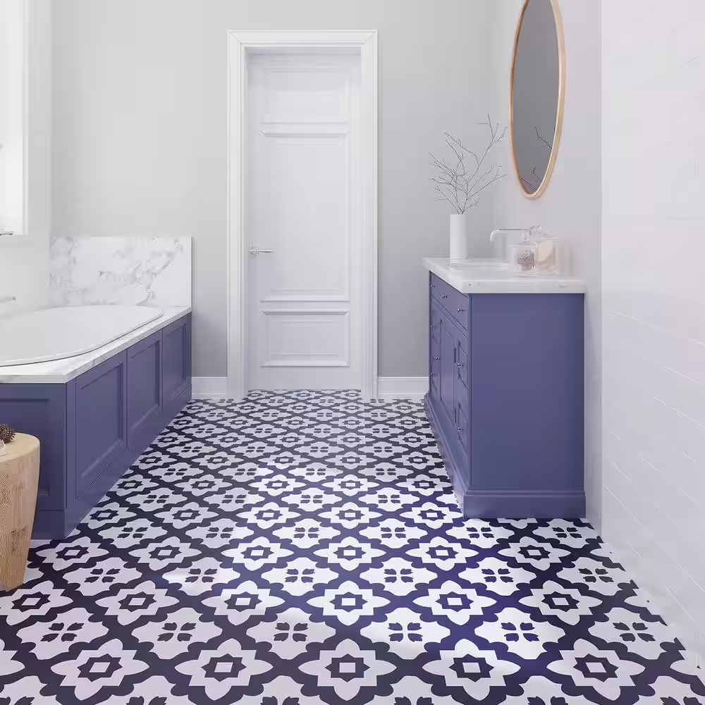 Lucida Surfaces BaseCore 12 MIL x 12 in. W x 12 in. L Peel and Stick Waterproof Vinyl Tile Flooring (36 sqft/case)