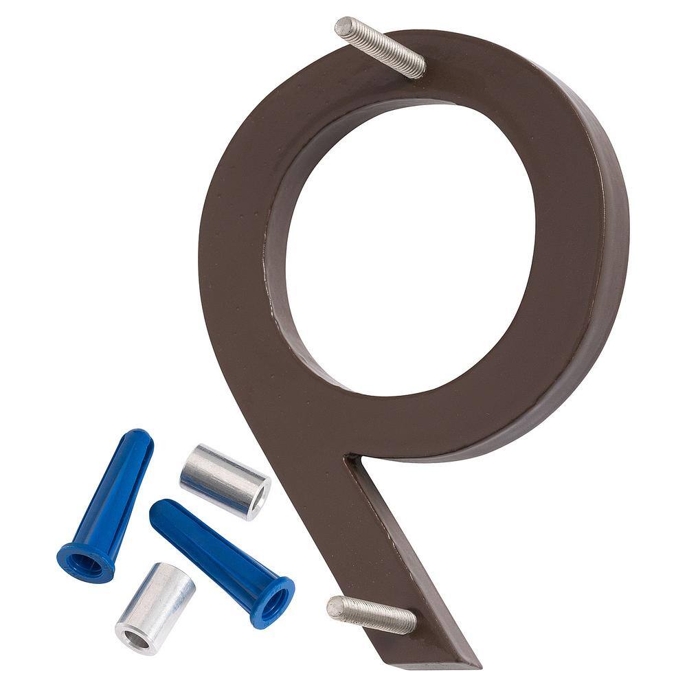 Montague Metal Products 4 in. Roman Bronze Aluminum Floating or Flat Modern House Number 9