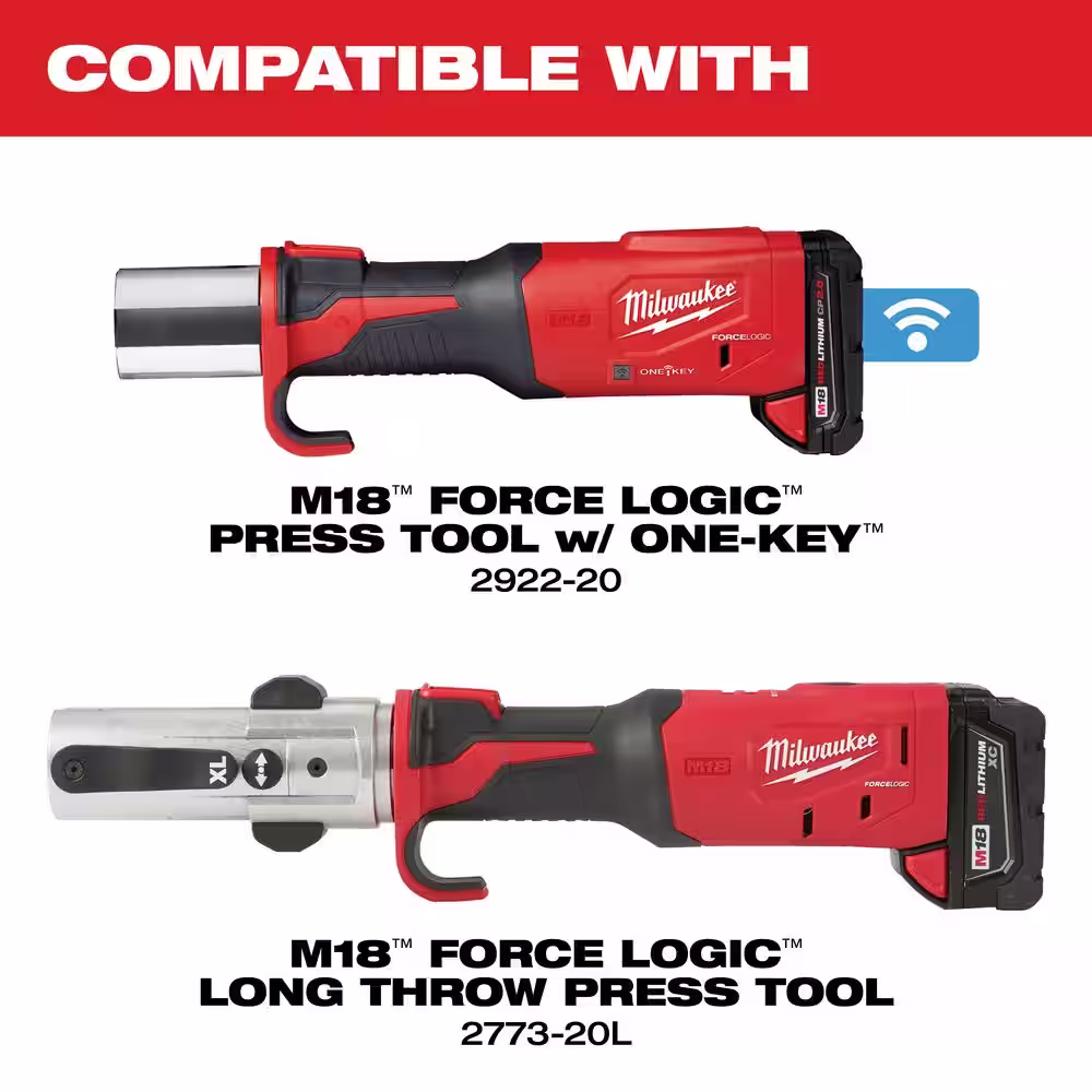 Milwaukee M18 Press 1/4 in. - 7/8 in. Copper Press Tool Jaw Set for Streamline ACR Press Fittings (6-Jaws Included)