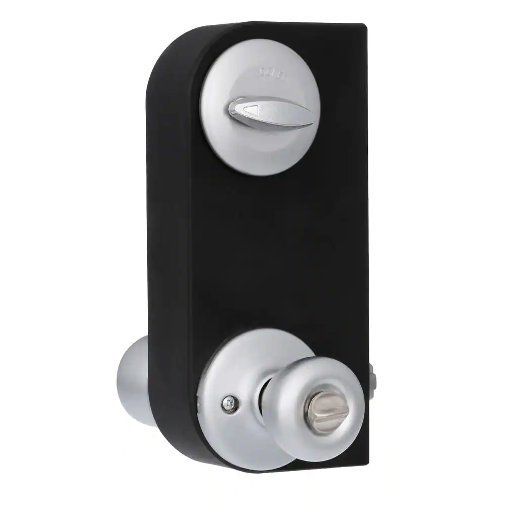 Kwikset Tylo Satin Chrome Exterior Entry Door Knob and Single Cylinder Deadbolt Project Pack