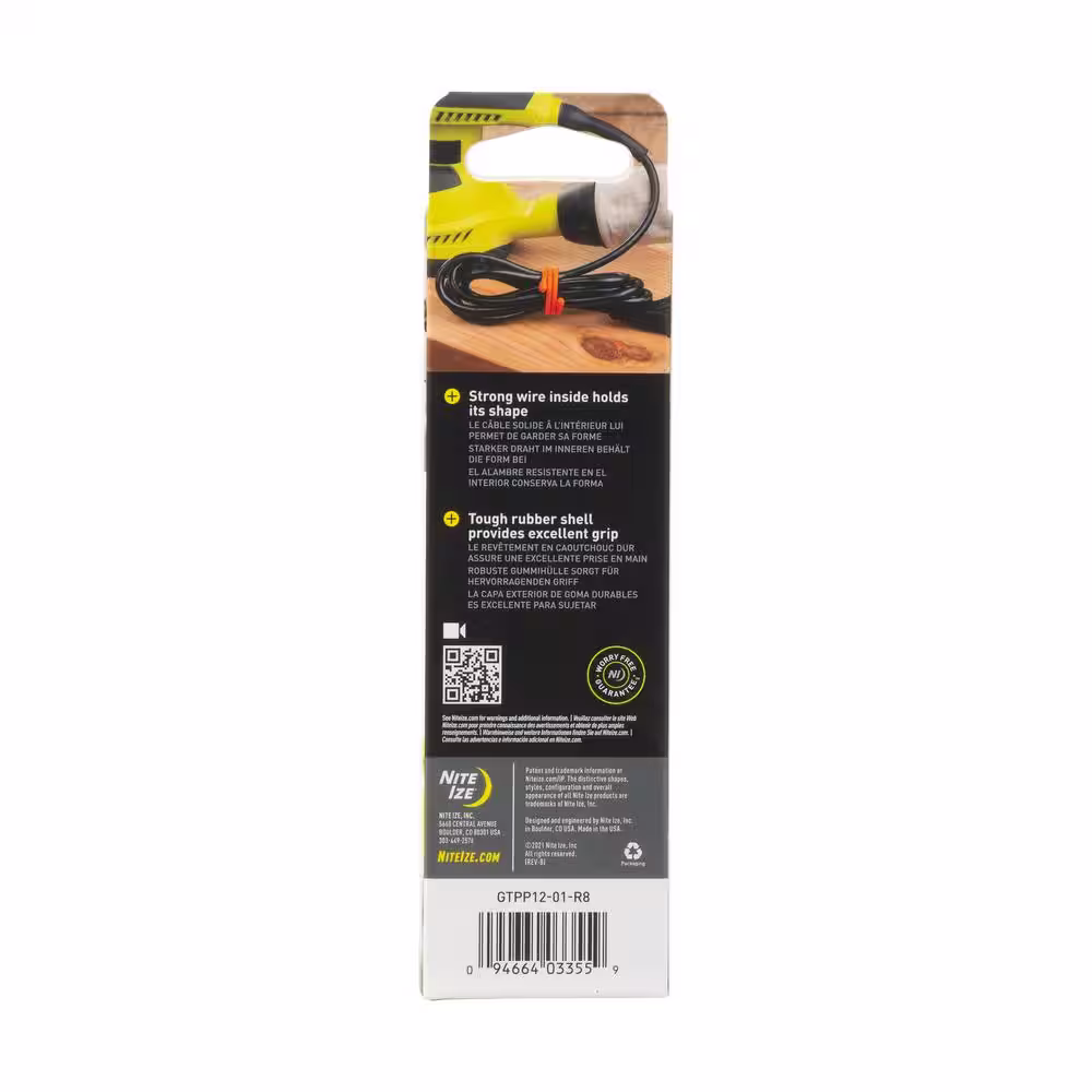 Nite Ize 12 in. Gear Tie ProPack in Black (6-Pack)