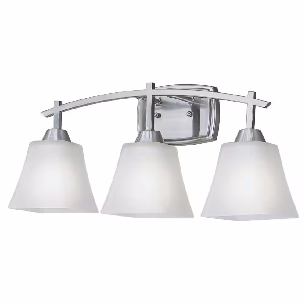 Westinghouse Midori 3-Light Brushed Nickel Wall Mount Bath Light