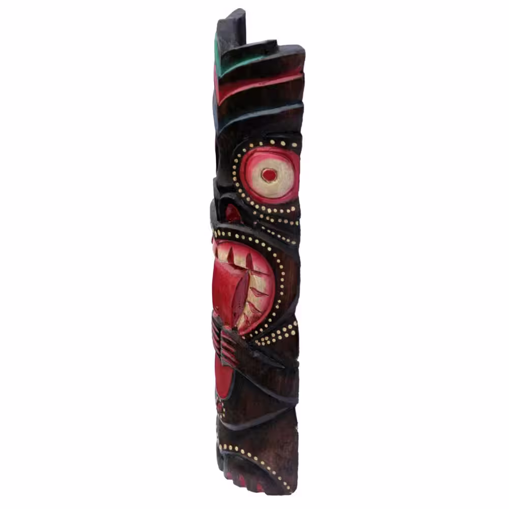 Backyard X-Scapes 20 in. Tiki Mask Crazy Tongue Wood Art Decor