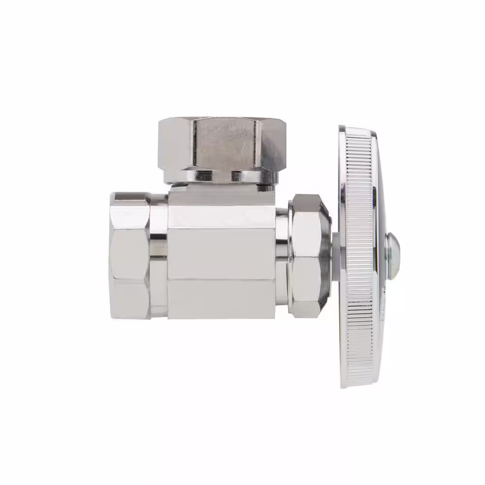 BrassCraft 1/2 in. FIP Inlet x 7/16 in. and 1/2 in. Slip-Joint Outlet Multi-Turn Angle Valve